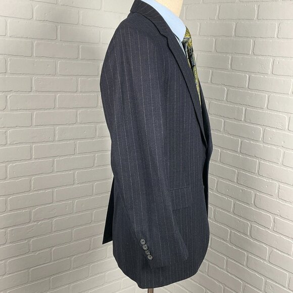 Aquascutum Blazer Men 40 Blue Pinstripe Classic Wool Jacobson's Jacket USA VTG - Picture 5 of 16